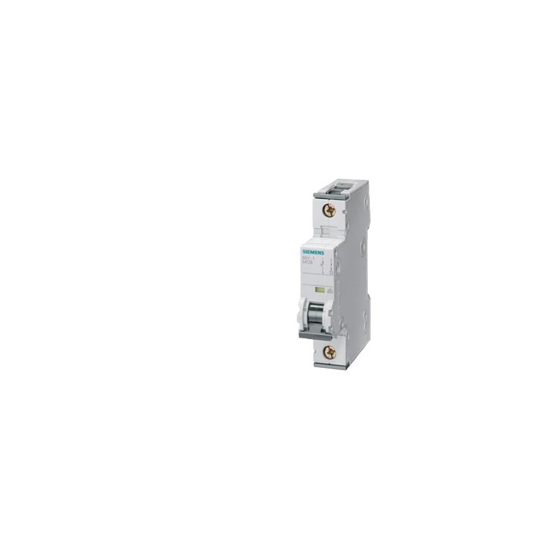 5SY4106-7 The Siemens 5SY4106-7 is a 1-pole miniature circuit breaker designed for AC applications with a rated current of 6A and a tripping characteristic of C. It offers a switching capacity of 10kA.