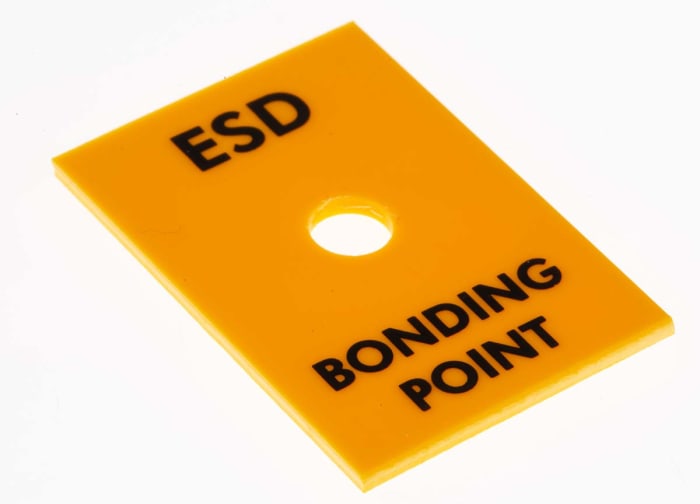 392-141 The RS PRO ESD Rack Bonding Point (392-141) provides an easy-to-fit grounding solution for panels, racks, and cabinets. It features a 10 mm stud connection and a clearly marked mounting plate.