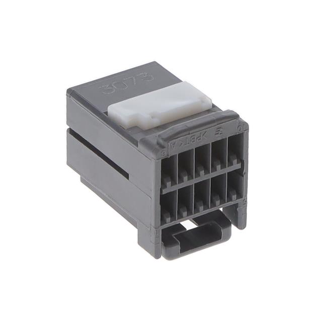 638207-6 TE Connectivity 638207-6 is a 10-position, 2.50mm pitch rectangular connector housing. It features a plug with female socket contacts, latch lock fastening, and free hanging mounting.