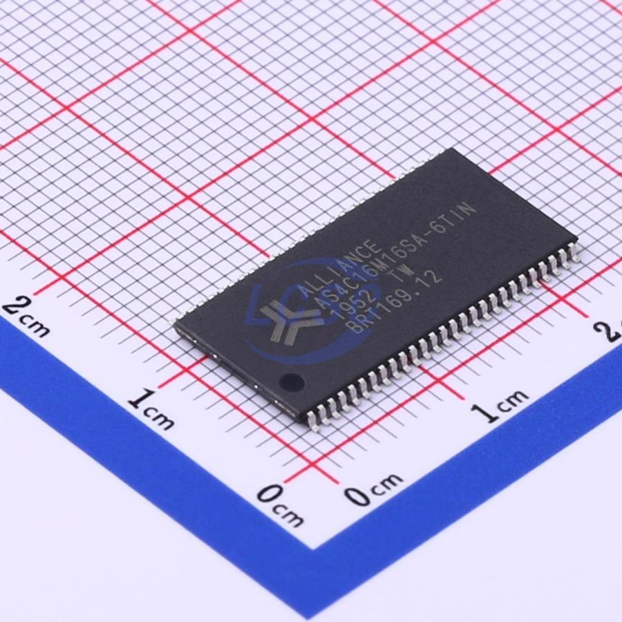 AS4C16M16SA-6TIN The Alliance AS4C16M16SA-6TIN is a 256Mb Synchronous DRAM with a 166MHz clock rate and 5ns access time. It operates at 3.3V and is available in a TSOP II package.