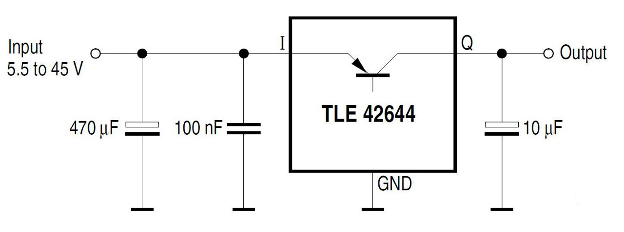 TLE42644G The Infineon TLE42644G is a low dropout fixed voltage regulator providing a stable 5V output. It is designed for automotive applications requiring low quiescent current.