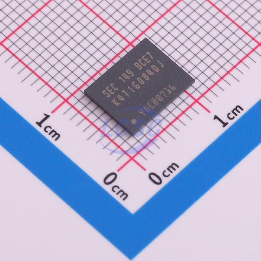 K4T1G084QJ-BCE7 The Samsung Electronics K4T1G084QJ-BCE7 is a 1G DDR2 SDRAM with a speed of 800 MBPS and a voltage of 1.8V. It comes in an FBGA-60 package.