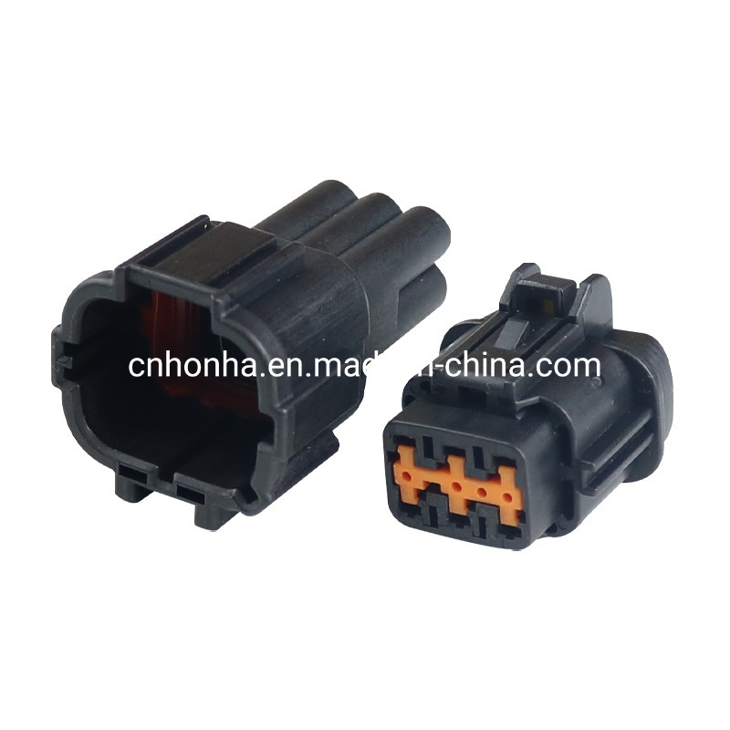 6185-1173 This Sumitomo 6185-1173 is a 6-pin male female waterproof connector designed for automotive use. It features a durable PBT/PA66 housing.
