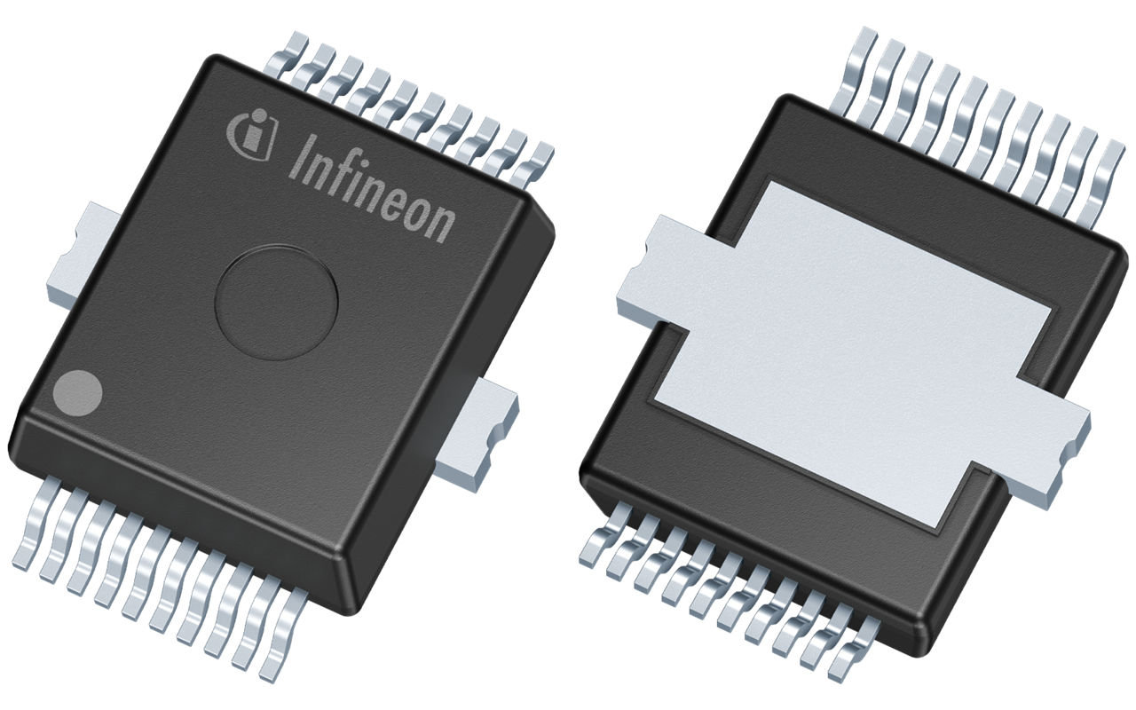 TLE9104SH The Infineon TLE9104SH is a quad low-side switch designed for automotive powertrain applications. It features configurable overcurrent protection and SPI control.