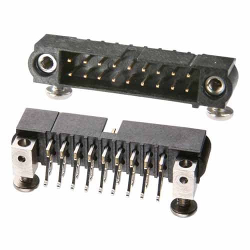M80-5432842 The Harwin Inc. M80-5432842 is a 28-position, double row, right-angle SMT male plug connector with a 2.00mm pitch. It features internally threaded jackscrews and a gold+tin finish.