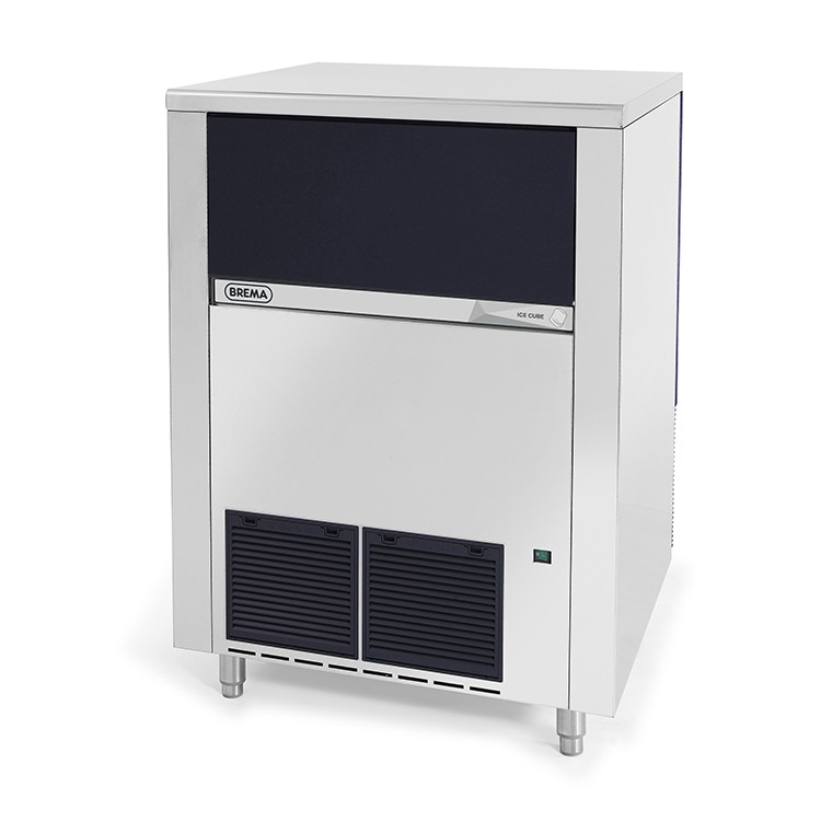 CB1265 The Allen Bradley CB1265 is a self-contained ice maker with a production capacity of 130 kg per 24 hours and a storage capacity of up to 65 kg. It utilizes a sprayer system for ice production.