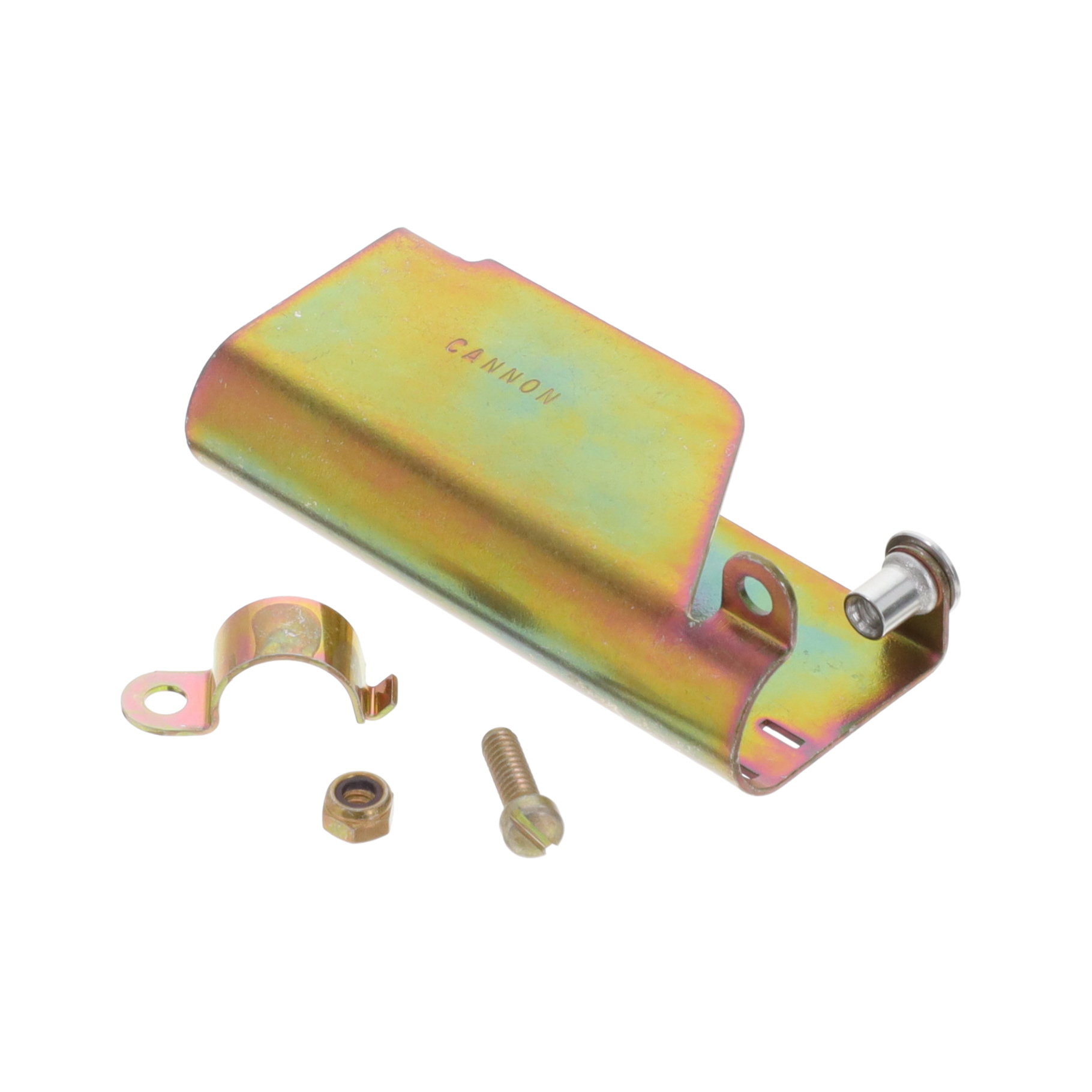 DB19977-2 ITT Cannon DB19977-2 is a metal one-piece backshell for D-Sub connectors with a 90° cable exit, yellow chromate over cadmium plating, and unshielded design for 25-position round cable.