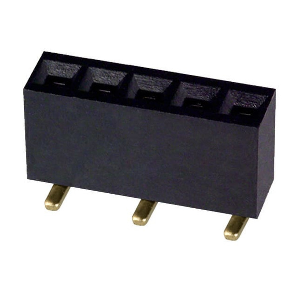 NPPC051KFXC-RC The Sullins Connector Solutions NPPC051KFXC-RC is a 5-position header connector designed for board-to-board applications. It features a 0.100" pitch and a 3A current rating.