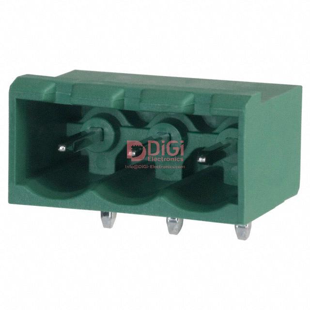 MSTBA2.5-3-G The Phoenix Contact MSTBA2.5-3-G is a terminal block header with 3 positions and a 5mm pitch. It features a right-angle orientation and through-hole mounting.