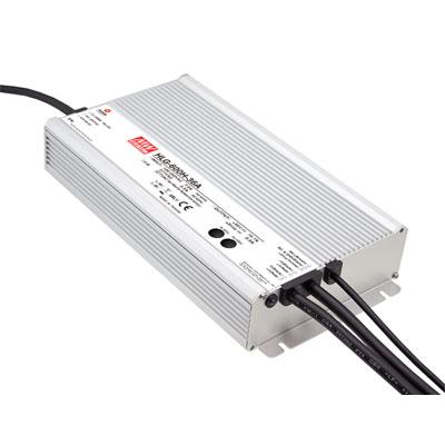 HLG-600H-48A Mean Well USA HLG-600H-48A is a 600W constant current/voltage LED driver with 12.5A output, 90VAC input, and IP65 rating.
