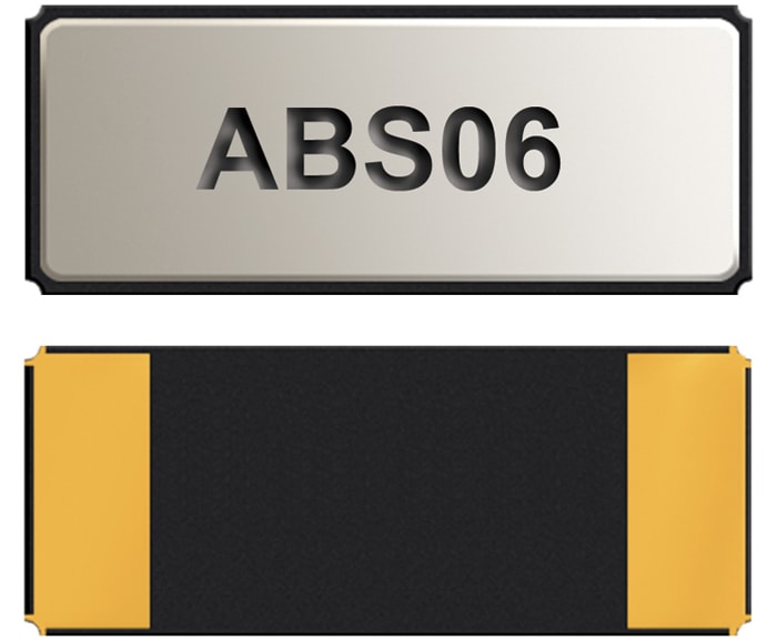 ABS06-32.768KHZ-T The Abracon ABS06-32.768KHZ-T is a 32.768 kHz crystal unit designed for surface mount applications. It offers a frequency tolerance of ±20 ppm.