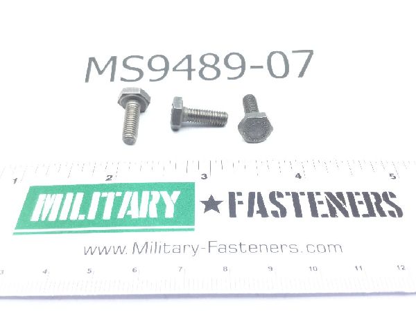 MS9489-07 The MS9489-07 is a Military Standard Machine Bolt manufactured by Honeywell. It features a 0.562 inch length and a 10-32 thread size.